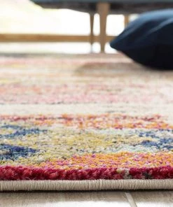 FAS Distressed Light Grey Multi-color Soft Area Rug