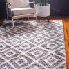 UL Lattice Tassel Gray Ivory Beige Plush Shag Area Rugs