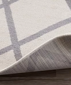 DD Ivory Gray/Grey Trellis Area Rugs All Area Rugs And Runners