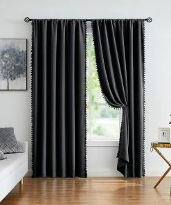 Modern Rugs And Decor Blackout Curtains 2 Panels Rod Pocket