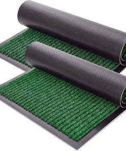 Sierra Concepts 2-Pack Striped Door Floor Mat - Indoor Outdoor Rug Entryway Welcome Mats With Rubber Backing For Shoe Scraper, 15 Sierra Concepts 2-Pack Striped Door Floor Mat - Indoor Outdoor Rug Entryway Welcome Mats With Rubber Backing For Shoe Scraper,