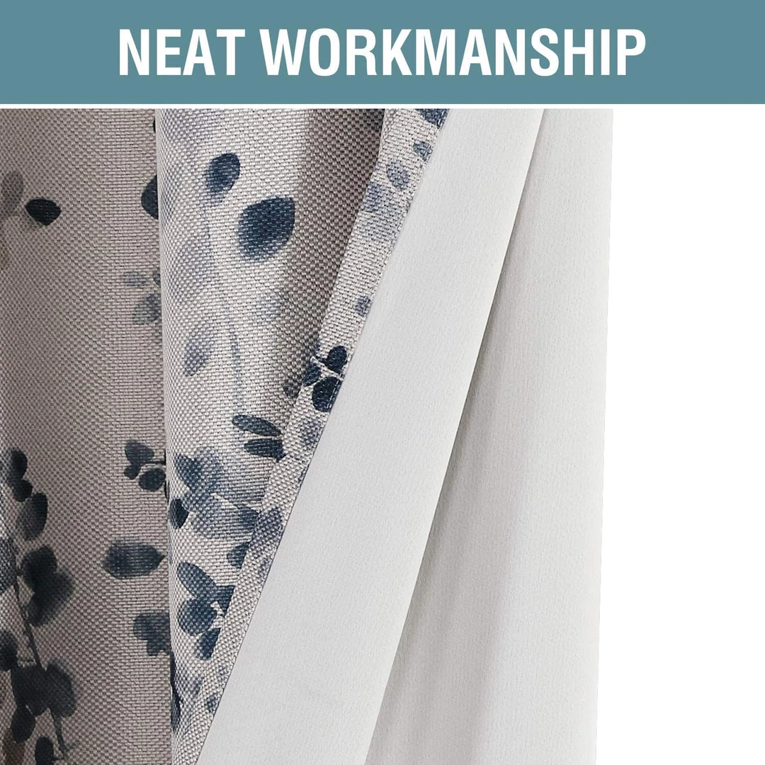 Modern Rugs And Decor Bathroom Linen Blackout Curtains 63 Inches Burlap Effect Linen Curtain Draperies For Grey Floral Printing Grommet 2 Panel 7 Modern Rugs And Decor Bathroom Linen Blackout Curtains 63 Inches Burlap Effect Linen Curtain Draperies For Grey Floral Printing Grommet 2 Panel