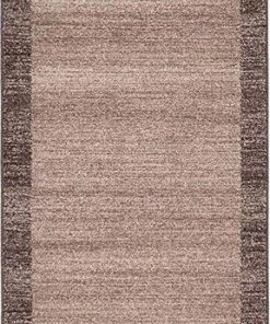 FAS Contemporary Bordered Soft Light Brown Area Rug All Area Rugs And Runners