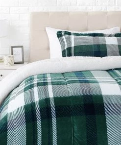 Amazon Basics Ultra-Soft Micromink Sherpa Comforter Bed Set Bedding