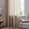 Modern Rugs And Decor Bathroom ColorBird Striped Semi-Blackout Window Curtains 2 Panels Farmhouse Style Cotton Linen