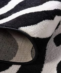 Modern Rugs And Decor Zebra Animal Print Black Area Rug All Area Rugs And Runners