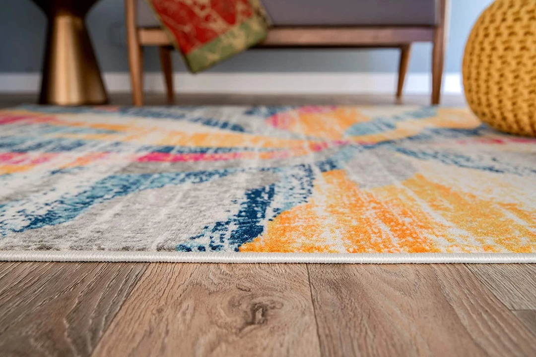 WRG Contemporary Lightning Multi Ivory Area Rug 3 WRG Contemporary Lightning Multi Ivory Area Rug