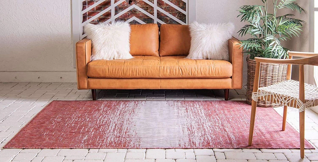 Unique Loom Outdoor Modern Collection Distressed Gradient Transitional Rust Red Vintage/ Distressed Rugs 2 Unique Loom Outdoor Modern Collection Distressed Gradient Transitional Rust Red Vintage/ Distressed Rugs