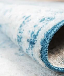 UL Vintage Distressed Blue Area Rugs