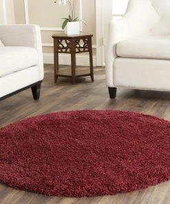 WRG Cozy Soft Thick Maroon Shag Area Rug 2-inch Pile Height All Area Rugs And Runners 12 WRG Cozy Soft Thick Maroon Shag Area Rug 2-inch Pile Height All Area Rugs And Runners