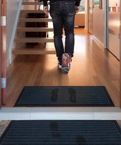 Lifewit 2 Pack Indoor Mat Door Heavy Duty Non Slip Rubber Backing Doormat Kitchen/ Door Mats