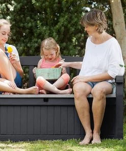 70 Gallon All Weather Outdoor Patio Storage Garden Bench Deck Box - Multiple Colors