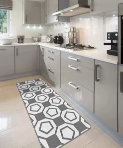 Modern Rugs And Decor Modern Geometric Grey Non-Slip Area Rug All Area Rugs And Runners
