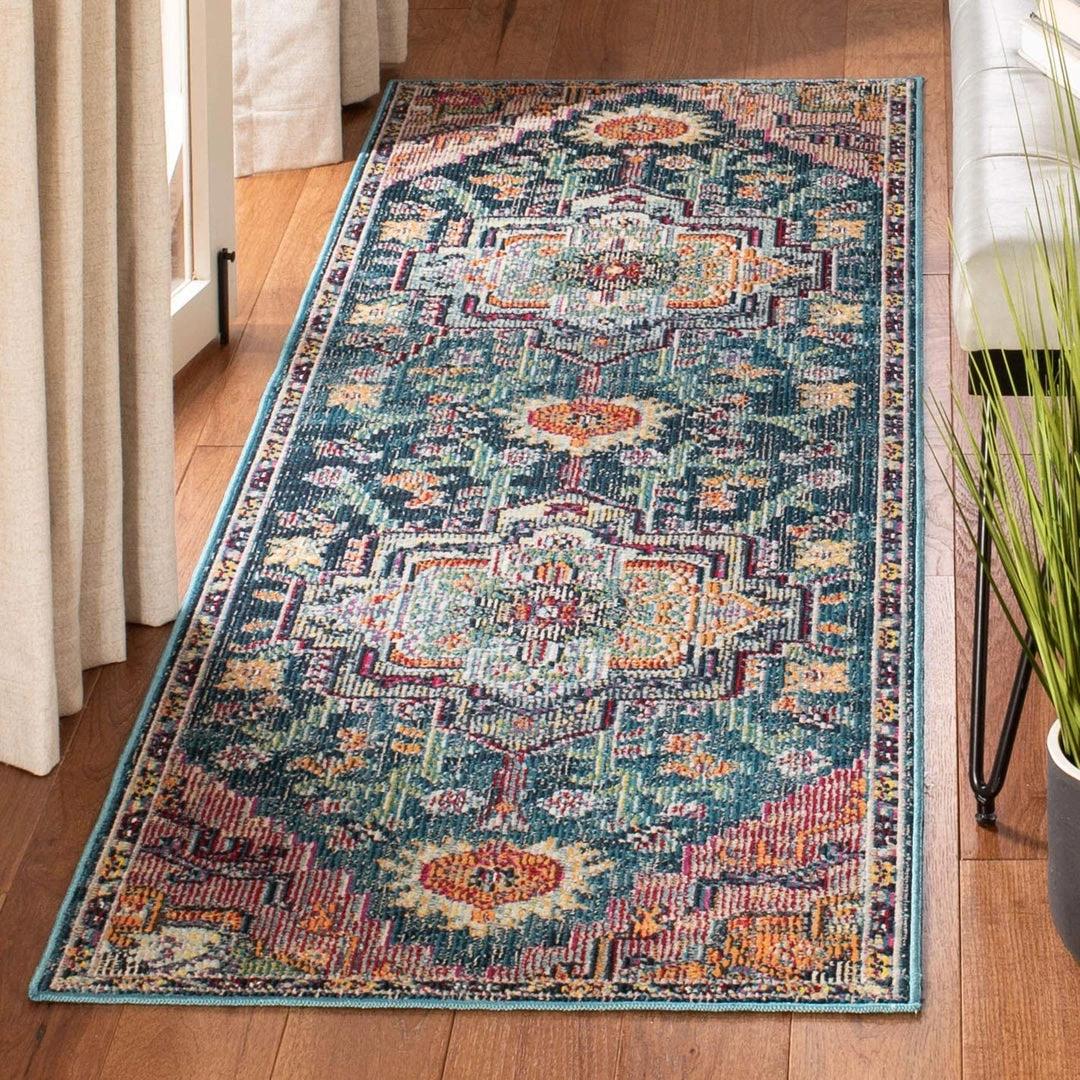 Modern Rugs And Decor Boho Chic Oriental Medallion Distressed Area Rug, Teal / Rose All Area Rugs And Runners 7 Modern Rugs And Decor Boho Chic Oriental Medallion Distressed Area Rug, Teal / Rose All Area Rugs And Runners