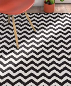 Well Woven Sydney Eli Chevron Black Modern Area Rug