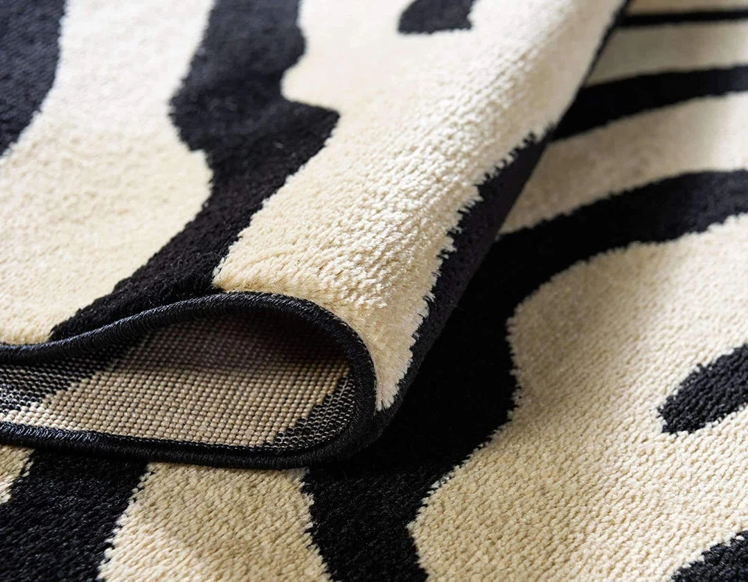 Unique Loom Wildlife Collection Zebra Animal Print Cream Area Rug 5 Unique Loom Wildlife Collection Zebra Animal Print Cream Area Rug