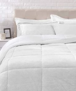 Amazon Basics Ultra-Soft Micromink Sherpa Comforter Bed Set Bedding