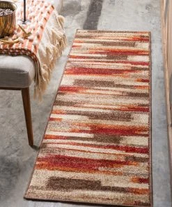 Warm Toned Beige Brown Multi-color Area Rugs