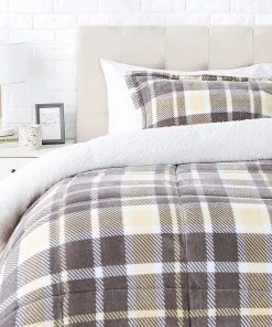 Amazon Basics Ultra-Soft Micromink Sherpa Comforter Bed Set Bedding