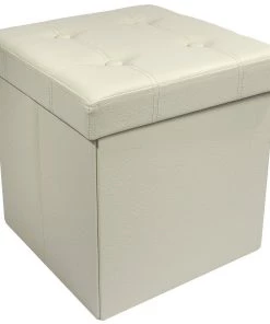 COL Contemporary Faux Leather Storage Bench Ottoman Home Décor 36 COL Contemporary Faux Leather Storage Bench Ottoman Home Décor