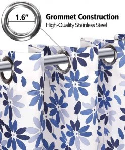 VERTKREA Flowers Window Curtain Floral Window Treatment Grommet Curtains