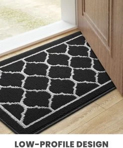 Happy Trends Door Mat Indoor Outdoor Entryway Welcome Mat, Super Absorbent Non Slip Rubber Doormat Front Back Low Profile Door Rug, Resist Dirt Floor Mat For Inside Entryway,Patio(20