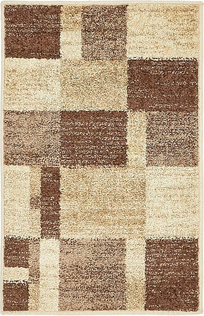 UL Warm Toned Checkered Beige Light Brown Area Rugs All Area Rugs And Runners 2 UL Warm Toned Checkered Beige Light Brown Area Rugs All Area Rugs And Runners