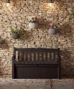 70 Gallon All Weather Outdoor Patio Storage Garden Bench Deck Box - Multiple Colors