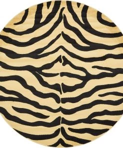 Unique Loom Wildlife Collection Zebra Animal Print Cream Area Rug 13 Unique Loom Wildlife Collection Zebra Animal Print Cream Area Rug