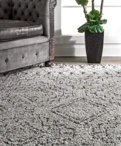 Modern Rugs And Decor All Area Rugs And Runners Moroccan Tribal Grey Soft Plush Shag Area Rug