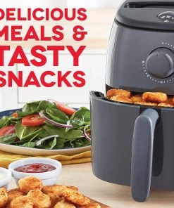 Dash Kitchen 2.6 Qt Air Fryer 1000 Watts, Oven Cooker W/ Temperature Control, Recipe Guide