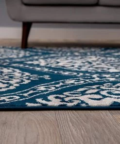 WRG Floral Damask Navy Ivory Area Rug All Area Rugs And Runners 10 WRG Floral Damask Navy Ivory Area Rug All Area Rugs And Runners