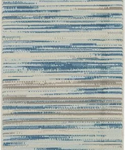 NOUR All Area Rugs And Runners Modern Coastal Blue Area Rug