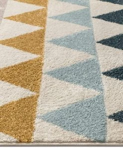 Modern Rugs And Decor Triangles Geometric Gold Blue Area Rug All Area Rugs And Runners 8 Modern Rugs And Decor Triangles Geometric Gold Blue Area Rug All Area Rugs And Runners