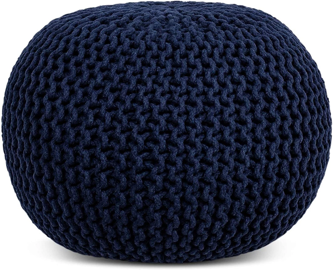 BIRDROCK HOME Round Pouf Foot Stool Ottoman - Knit Bean Bag Floor Chair - Cotton Braided Cord - Great For The Living Room, Bedroom And Kids Room - Small Furniture 10 BIRDROCK HOME Round Pouf Foot Stool Ottoman - Knit Bean Bag Floor Chair - Cotton Braided Cord - Great For The Living Room, Bedroom And Kids Room - Small Furniture