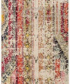FAS Distressed Light Grey Multi-color Soft Area Rug
