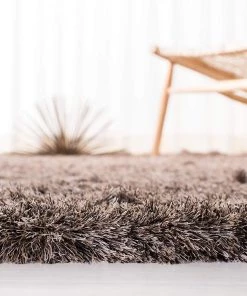 FAS Premium Handmade Silken Sable Brown Plush Shag Area Rug All Area Rugs And Runners