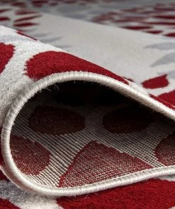 WRG Floral Gray/Grey Red Area Rug All Area Rugs And Runners