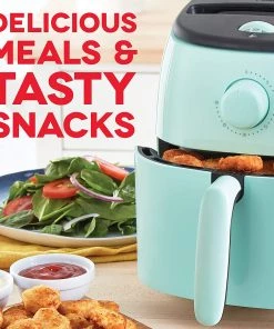 Dash Kitchen 2.6 Qt Air Fryer 1000 Watts, Oven Cooker W/ Temperature Control, Recipe Guide
