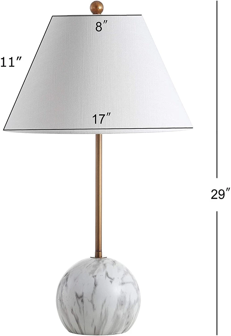 JONATHAN Miami 29" Minimalist Resin/Metal LED Lamp Gold/White 5 JONATHAN Miami 29" Minimalist Resin/Metal LED Lamp Gold/White