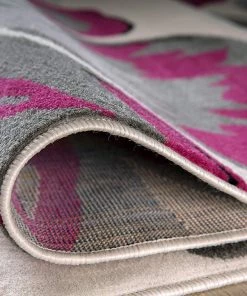 WRG Floral Pink Gray Black Area Rugs All Area Rugs And Runners