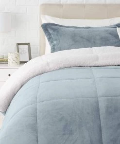 Amazon Basics Ultra-Soft Micromink Sherpa Comforter Bed Set Bedding