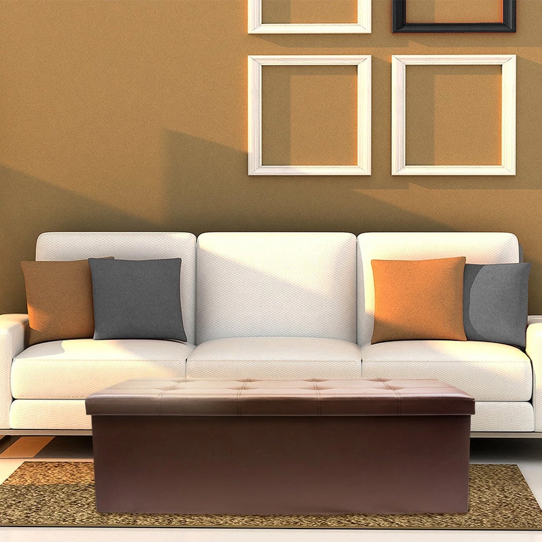 COL Contemporary Faux Leather Storage Bench Ottoman Home Décor 27 COL Contemporary Faux Leather Storage Bench Ottoman Home Décor