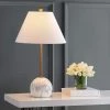 JONATHAN Miami 29" Minimalist Resin/Metal LED Lamp Gold/White