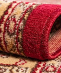 UL All Area Rugs And Runners Traditional Medallion Burgundy Soft Area Rug