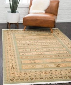 UL Tribal Pattern Light Green Soft Area Rug All Area Rugs And Runners
