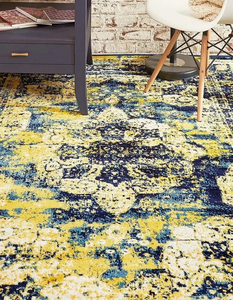 UL All Area Rugs And Runners Vintage Distressed Navy Blue Yellow Area Rugs 6 UL All Area Rugs And Runners Vintage Distressed Navy Blue Yellow Area Rugs