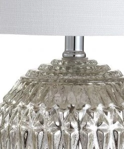 JONATHAN Krister 20.5" Glass/Metal LED Table Lamp Silver Lamps 7 JONATHAN Krister 20.5