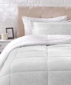 Amazon Basics Ultra-Soft Micromink Sherpa Comforter Bed Set Bedding