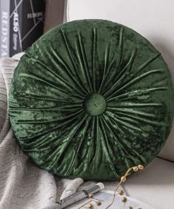 Modern Rugs And Decor Bedding Round Throw Pillow Handcrafted Pumpkin Velvet Floor Pillow Couch Bed And Chair